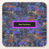 毒に名前を付ける スクエアペーパーコースター (正面)