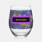 毒に名前を付ける ステムなしワイングラス (正面)