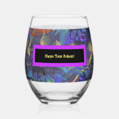 毒に名前を付ける ステムなしワイングラス (裏面)