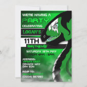 毒のあるドラゴンの誕生日招待状 招待状 (正面)