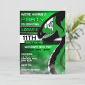 毒のあるドラゴンの誕生日招待状 招待状 (スタンド正面)