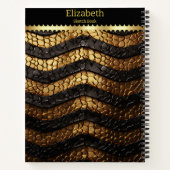 毒のあるヘビからテクスチャードされた詳細 ノートブック (裏面)