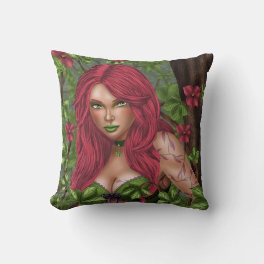 毒のある女の子、ツタ クッション (正面)