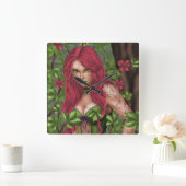 毒のある女の子、ツタ スクエア壁時計 (ホーム)