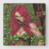 毒のある女の子、ツタ スクエア壁時計 (正面)