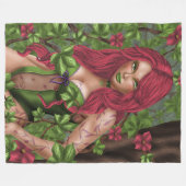 毒のある女の子、ツタ フリースブランケット (正面(横))