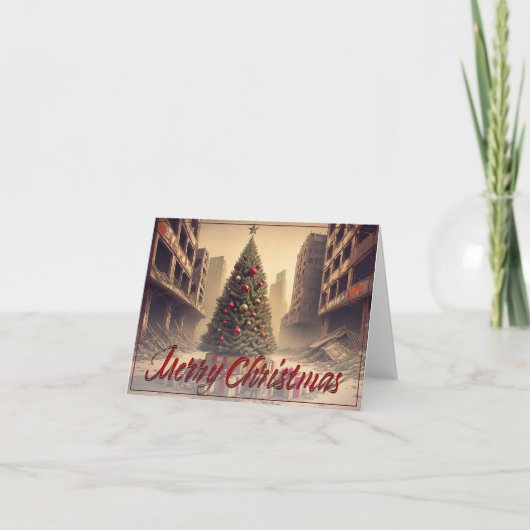 毒のある黙示録の世界の木の下のプレゼント カード (正面)