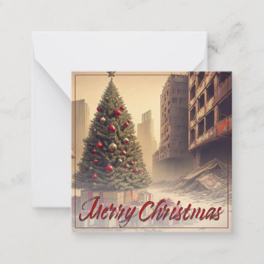 毒のある黙示録の世界の木の下のプレゼント ノートカード (正面)