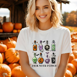 毒を選ぶ可愛いハロウィーンTシャツ Tシャツ