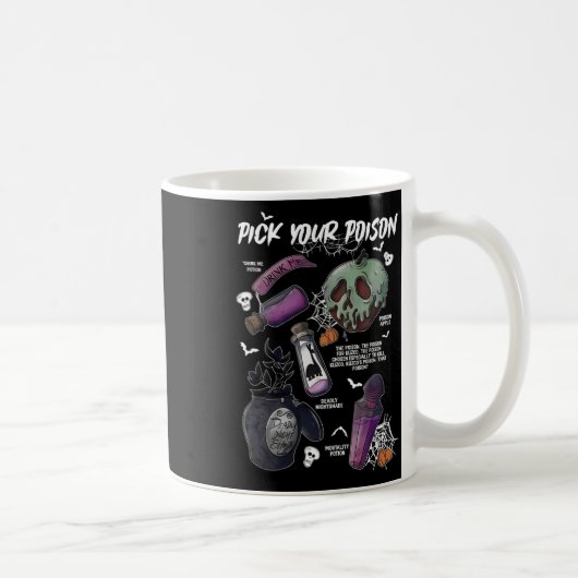 毒を選べおもしろいポーションの幸せH コーヒーマグカップ (右)