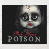 毒を選幽霊のよく出るぶ リキュールボトルラベル (シングルラベル)