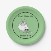 毒を飲ませるな ペーパープレート (正面)