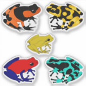 毒カラフル矢のカエル シール (正面)