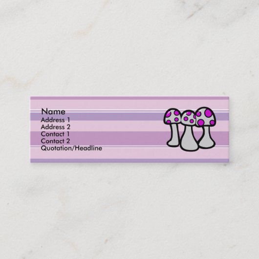 毒キノコのプロファイルカード スキニー名刺 (正面)