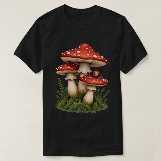 毒キノコの群生 Tシャツ (デザイン正面)