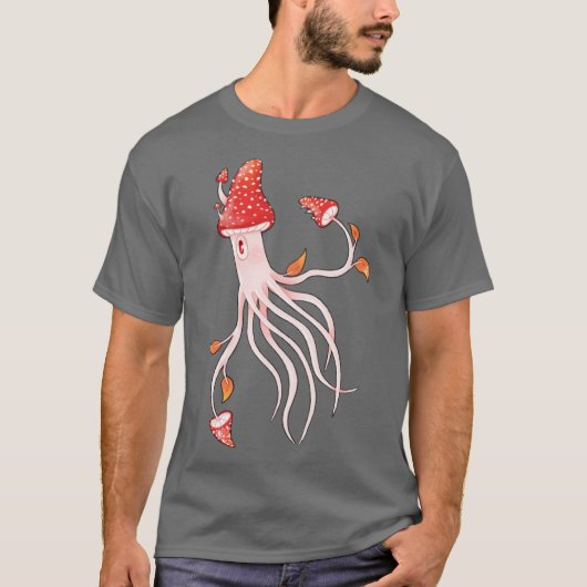 毒キノコイカ Tシャツ (正面)