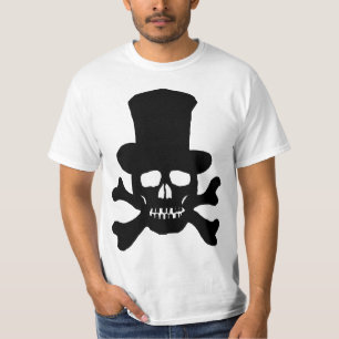 毒スカルとクロスボーン(Top Hat Tシャツ) Tシャツ