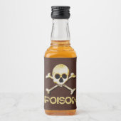 毒スカル及び石骨デザイン リキュールボトルラベル (正面)