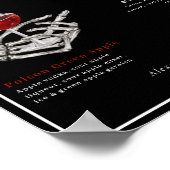 毒スケルトンのカクテル結婚ドリンクを選ぶ ポスター (角)