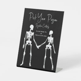 毒スケルトンの白いドリンク結婚メニューを選択する 台座サイン