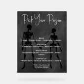 毒スケルトンの結婚バーメニューを選択 アクリルサイン (正面)