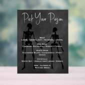 毒スケルトンの結婚バーメニューを選択 アクリルサイン (ニュートラル)