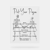 毒スケルトンの結婚バーメニューを選択 アクリルサイン (正面)