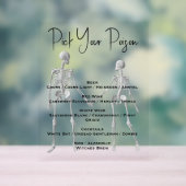 毒スケルトンの結婚バーメニューを選択 アクリルサイン (ニュートラル)