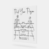 毒スケルトンの結婚バーメニューを選択 アクリルサイン (傾斜)