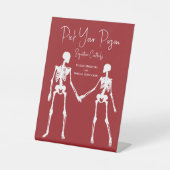 毒スケルトンの赤いドリンク結婚メニューを選択する 台座サイン (正面)