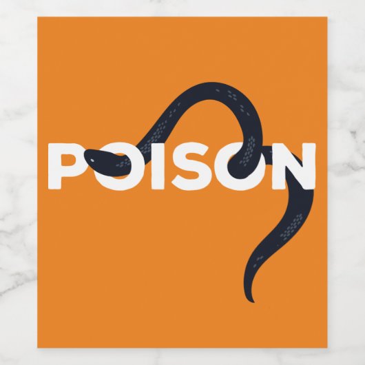 毒ドリンク ワインラベル (シングルラベル)