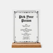 毒ハロウィーンの結婚バーを選ぶ アクリルサイン (正面)