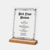 毒ハロウィーンの結婚バーを選ぶ アクリルサイン (傾斜)