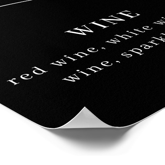 毒フローラを選ぶゴシック結婚のメニュー ポスター (角)