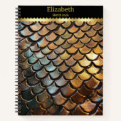 毒ヘビの皮の複雑な質感 ノートブック (正面)