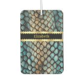 毒ヘビの皮膚の複雑なパターン カーエアーフレッシュナー (正面)