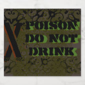 毒ボトルラベルハロウィーン産業グランジ ビールラベル (シングルラベル)