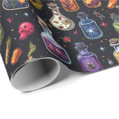 毒ポーションカラフルボトルハロウィーン ラッピングペーパー (ロールコーナー)