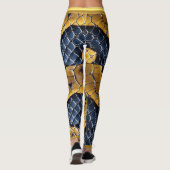 毒ユニーク状の鮮やかヘビ皮 レギンス (裏面)