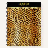 毒ユニーク蛇の皮膚の模様 ノートブック (正面)