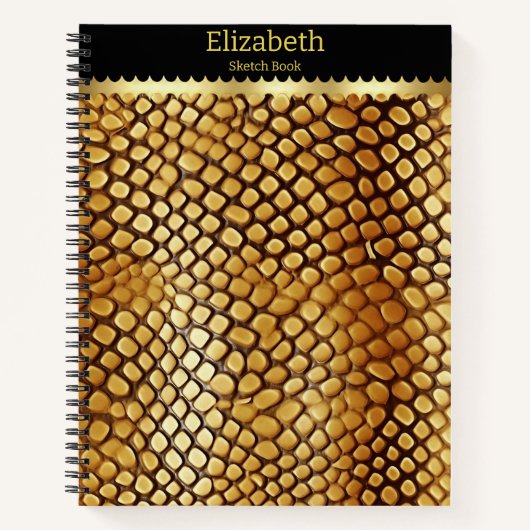 毒ユニーク蛇の皮膚の模様 ノートブック (正面)