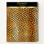 毒ユニーク蛇の皮膚の模様 ノートブック (裏面)