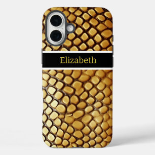 毒ユニーク蛇の皮膚の模様 iPhone 16 PLUSケース