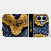 毒ユニーク蛇の鮮やか皮の模様 Case-Mate iPhoneケース (裏面 (横))