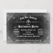 毒ラベルのハローウィンパーティの招待状 招待状 (裏面)