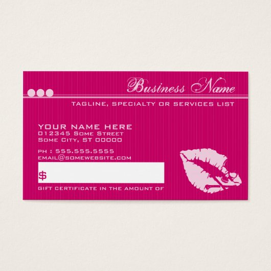 毒リップのギフトカード (正面)