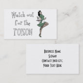 毒レトロのウェートレス-色を監視して下さい 名刺 (正面/裏面)