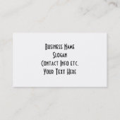 毒レトロのウェートレス-色を監視して下さい 名刺 (裏面)