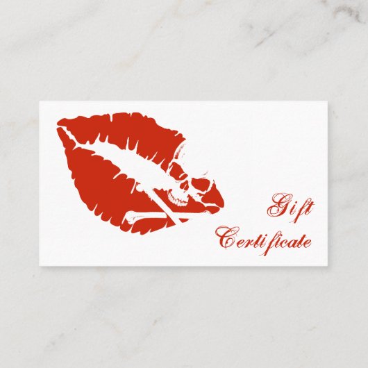 毒唇のギフト券 割引カード (裏面)