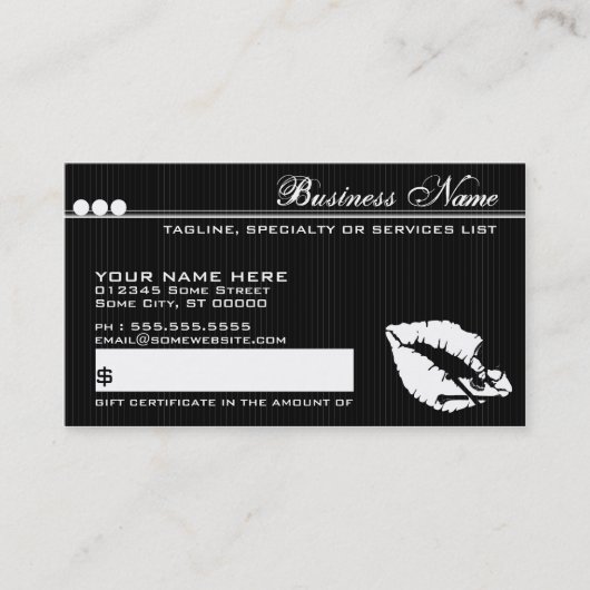 毒唇のギフト券 割引カード (正面)